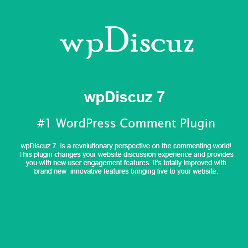 wpDiscuz – #1 WordPress Comment Plugin