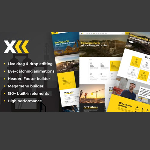 Samatex – Industrial WordPress Theme + Woocommerce