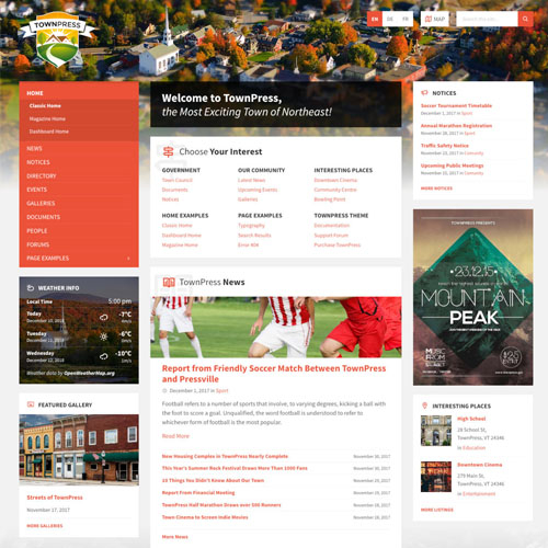 TownPress – Municipality & Town Government WordPress Theme